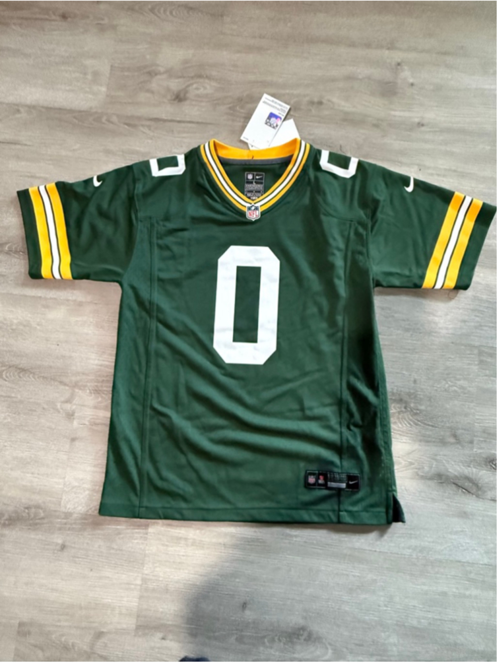 Youth Nike Green Bay Packers Matthew Golden #0 Jersey L